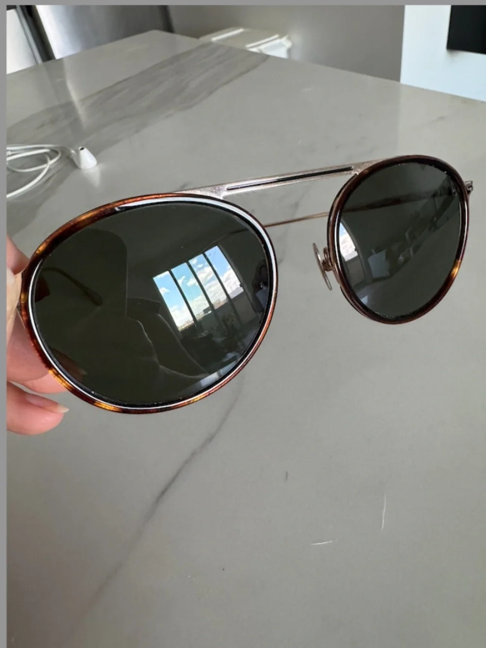 John Varvatos Brown Tortoise Sunglasses V528